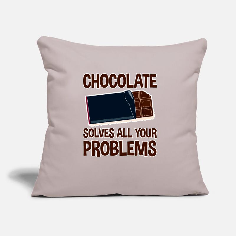 Chocolate Solves All Your Problems Sofa pillow with filling 45cm x 45cm