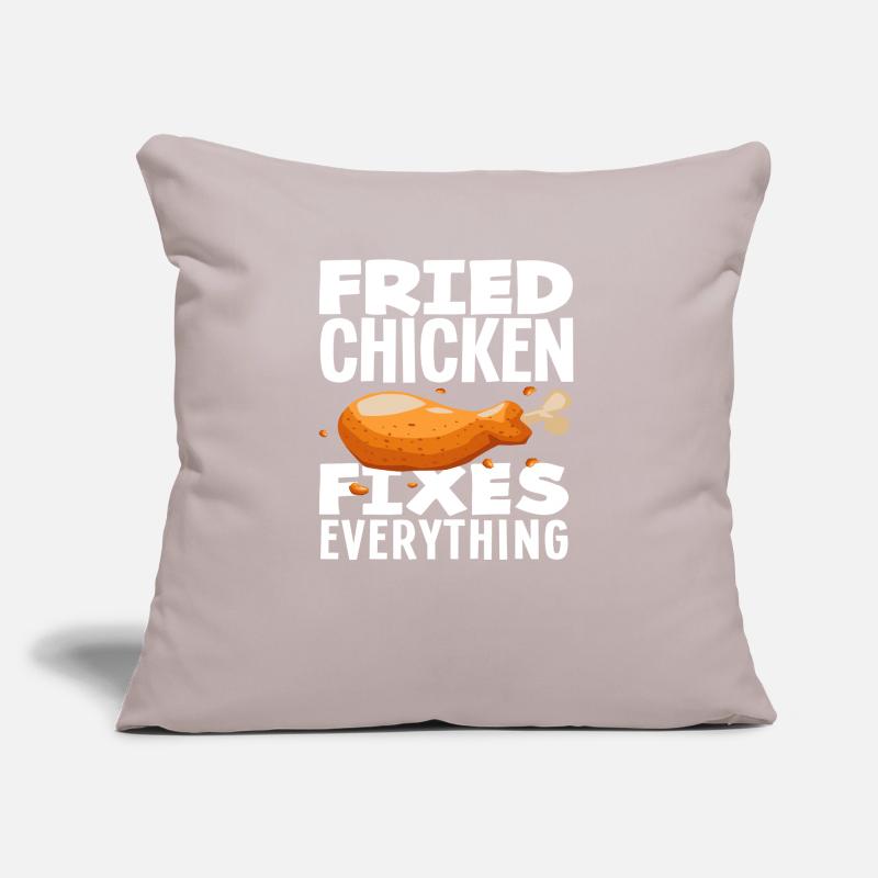 Fried Chicken Solves All Problems Sofa pillow with filling 45cm x 45cm
