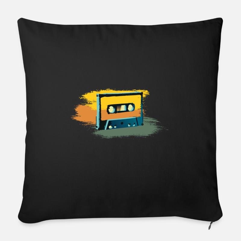 Kassette - Sofakissen mit Füllung 45 x 45 cm - Schwarz