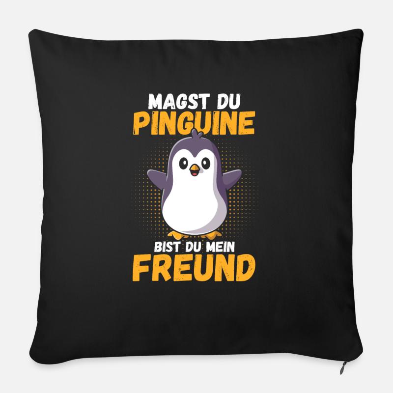 Pinguin - Sofakissen mit Füllung 45 x 45 cm - Schwarz