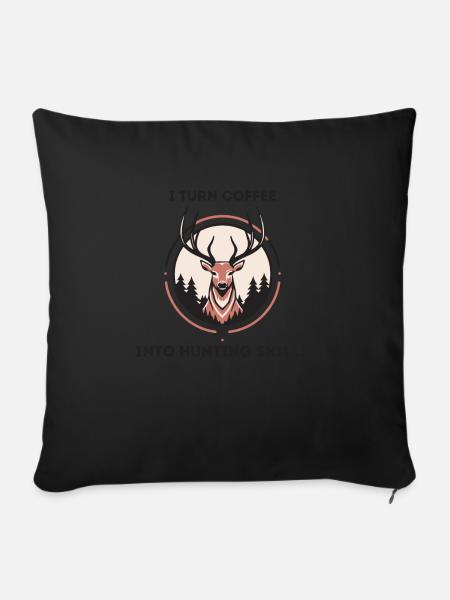 Hirschjäger Einzigartige Jagd - Sofakissen mit Füllung 45 x 45 cm - Schwarz