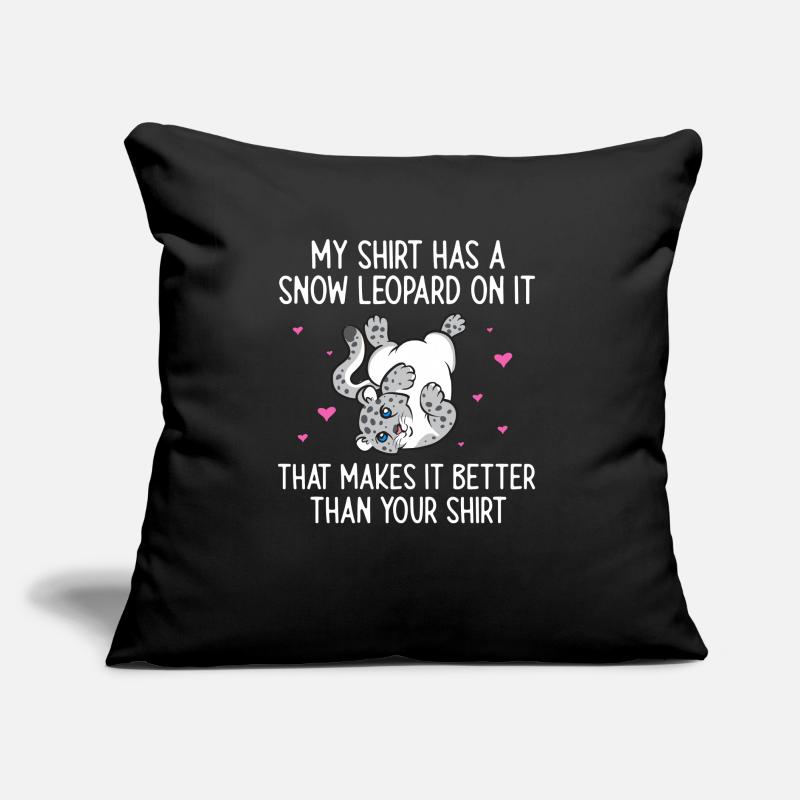 Snow leopard Sofa pillow with filling 45cm x 45cm