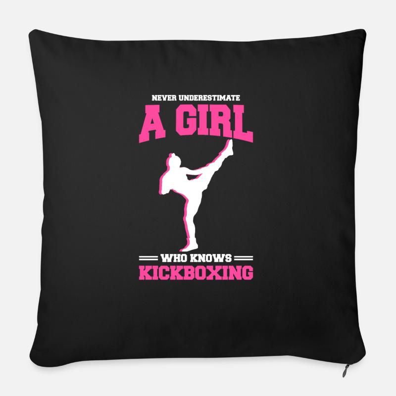 Kickboxen Kickboxer Kickboxing - Sofakissen mit Füllung 45 x 45 cm - Schwarz