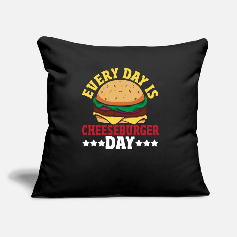 Hamburger Cheese Cheeseburger Snacks Cheeseburger Coussin et housse de 45 x 45 cm