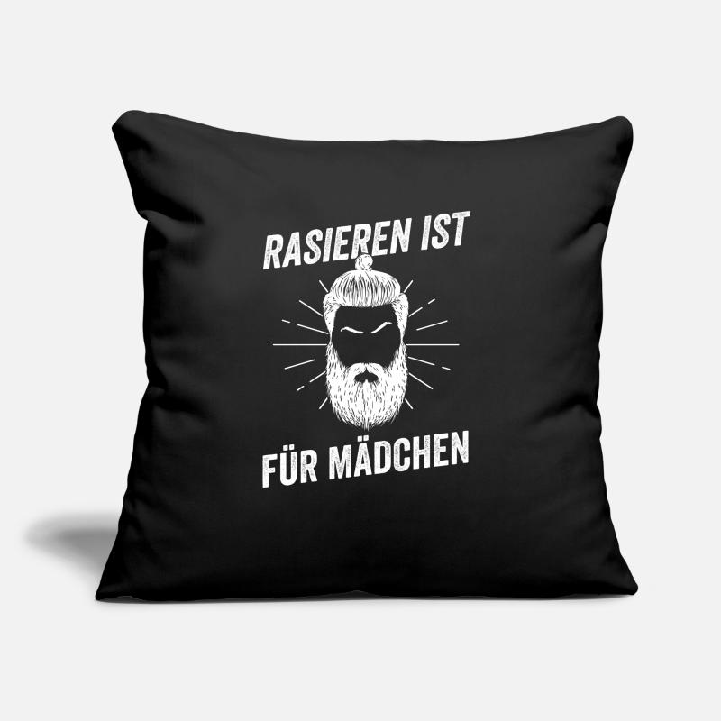 Bärtig Bartträger Schnurrbart Bart Sofakissen mit Füllung 45 x 45 cm