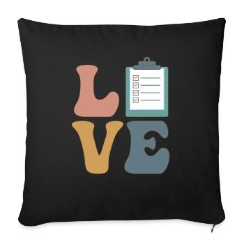 Event Planner Event Planning Event Staff - Sofa pillow with filling 45cm x 45cm - black - Front