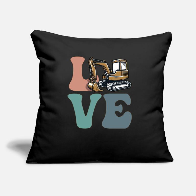 Excavator Operator Heavy Equipment Operator Construction Sofa pillow with filling 45cm x 45cm