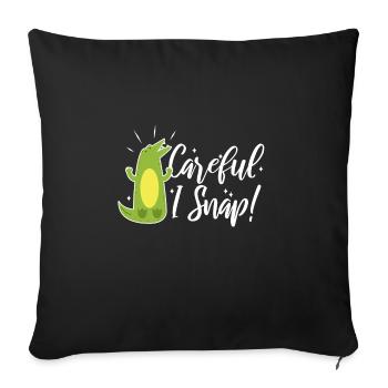 Careful i snap alligator - Sofa pillow with filling 45cm x 45cm - black - Front