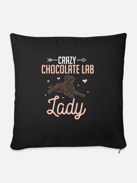Chocolate Labrador Retriever Hund - Sofakissen mit Füllung 45 x 45 cm - Schwarz