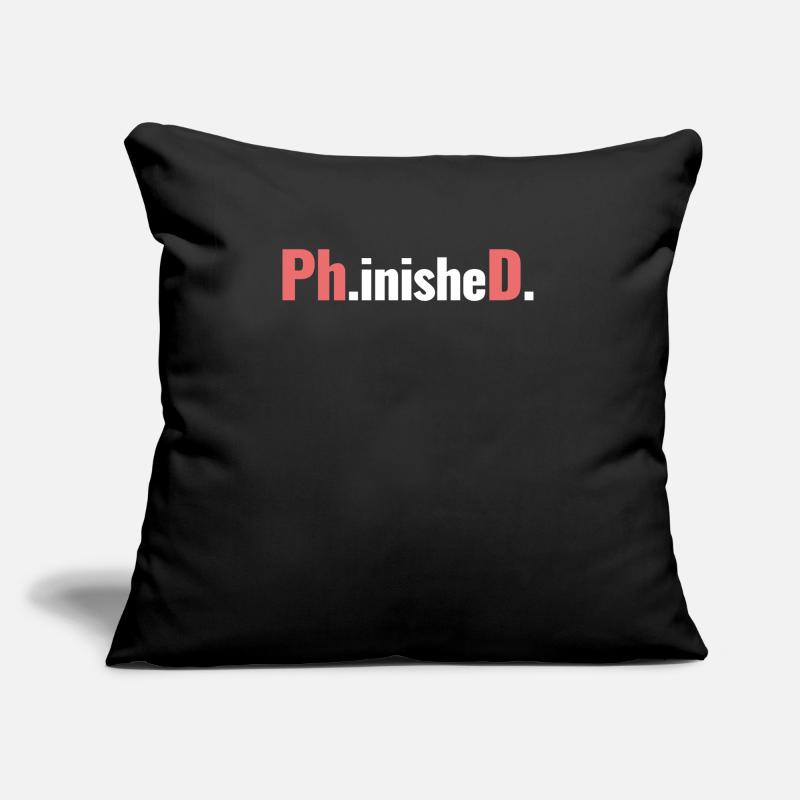 Ph.inished. Ph.d. Doktorat Master Bachelor Sofakissen mit Füllung 45 x 45 cm