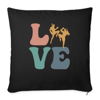 Muay Thai Boxing Martial Arts - Sofa pillow with filling 45cm x 45cm - black - Front