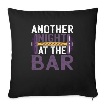 Une autre nuit au bar - Coussin et housse de 45 x 45 cm - noir - Devant