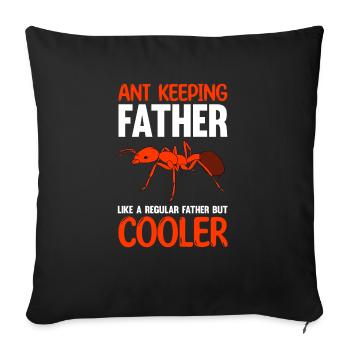 Fourmis fourmilières d’élevage de fourmis - Coussin et housse de 45 x 45 cm - noir - Devant