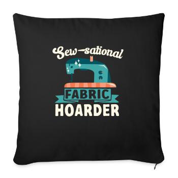 Sewing Machine Seamstress Tailoring Sewing - Sofa pillow with filling 45cm x 45cm - black - Front
