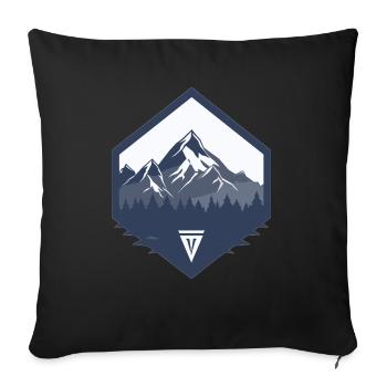 Der Berg ruft - Sofakissen mit Füllung 45 x 45 cm - Schwarz - Vorne