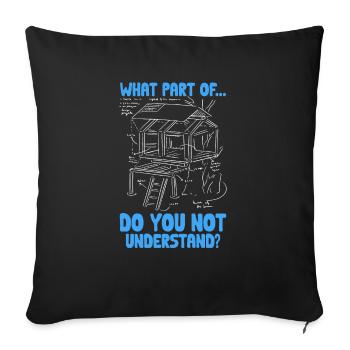 Qu’est-ce qu’un.. Ne comprenez-vous pas ? Sagesse humoristique - Coussin et housse de 45 x 45 cm - noir - Devant