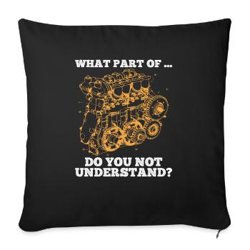 Qu’est-ce qu’un.. Ne comprenez-vous pas ? Sagesse humoristique - Coussin et housse de 45 x 45 cm - noir - Devant