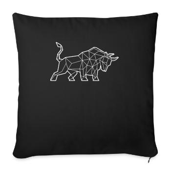 Börsenbulle - Sofakissen mit Füllung 45 x 45 cm - Schwarz - Vorne
