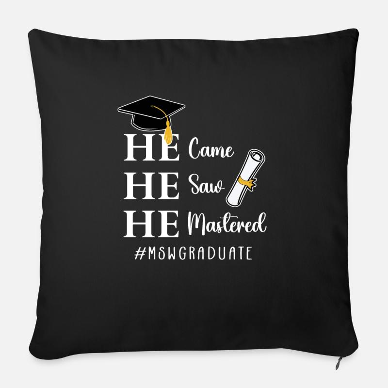 Master Of Social Work Soziale Arbeit Studium - Sofakissen mit Füllung 45 x 45 cm - Schwarz