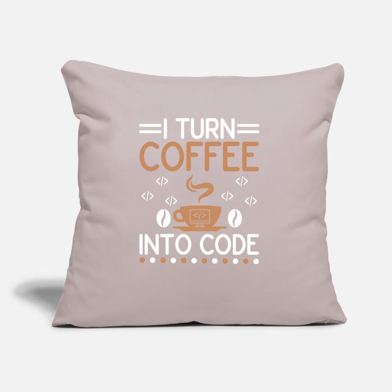 Kaffee-Codierung Programmierer Programmierer Entwickler Nerd Coff Sofakissen mit Füllung 45 x 45 cm