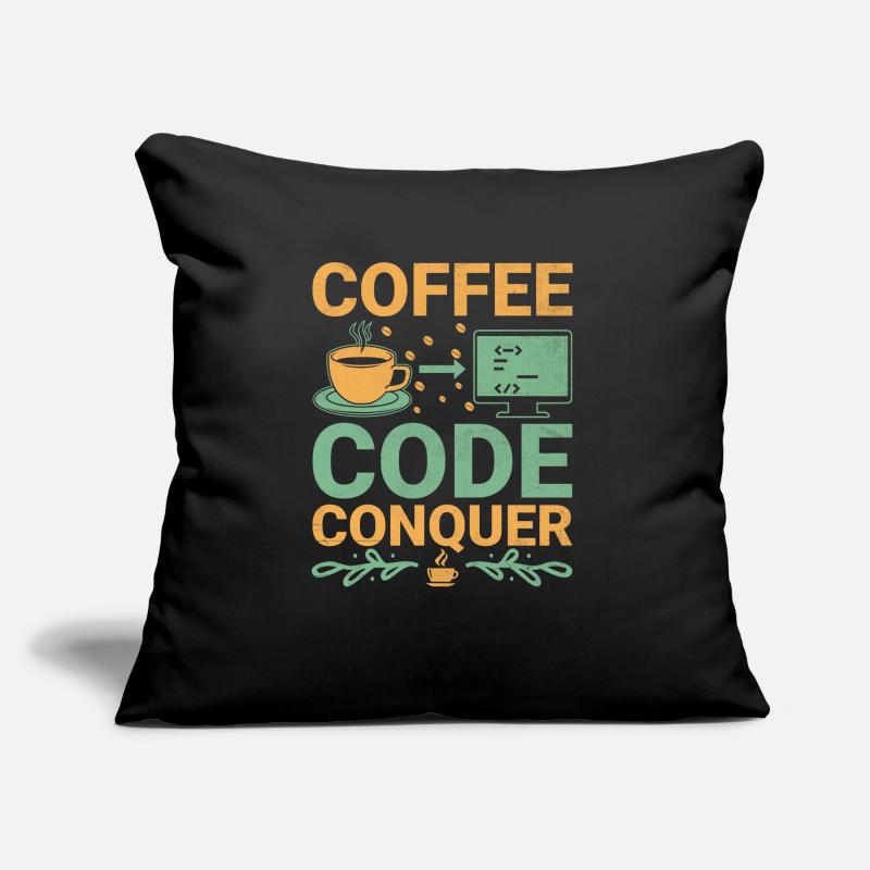 Kaffee-Codierung Programmierer Programmierer Entwickler Nerd Coff Sofakissen mit Füllung 45 x 45 cm