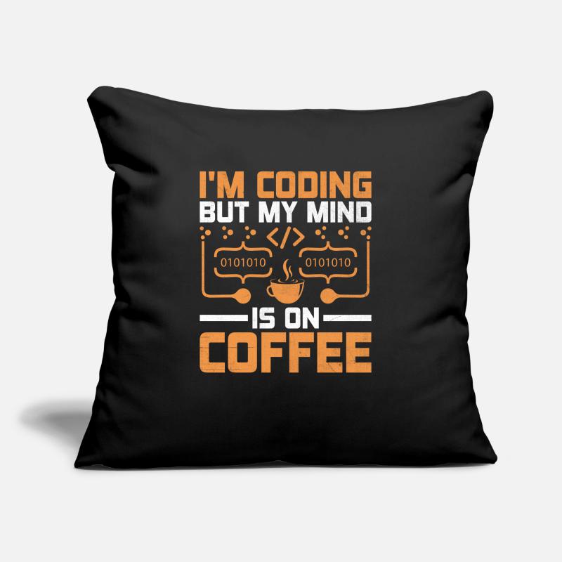 Kaffee-Codierung Programmierer Programmierer Entwickler Nerd Coff Sofakissen mit Füllung 45 x 45 cm