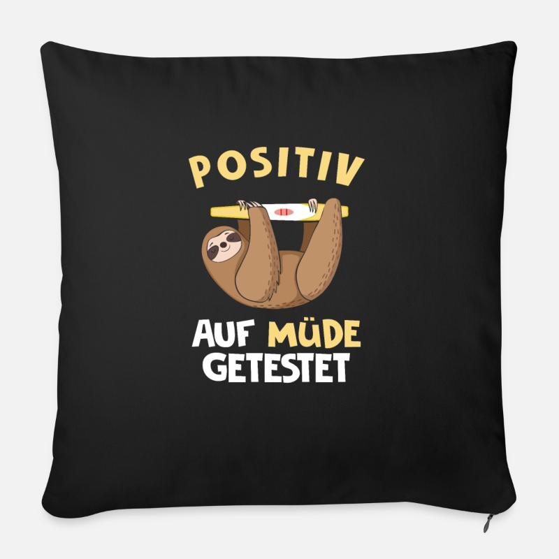 Testé positif à la fatigue - Coussin et housse de 45 x 45 cm - noir