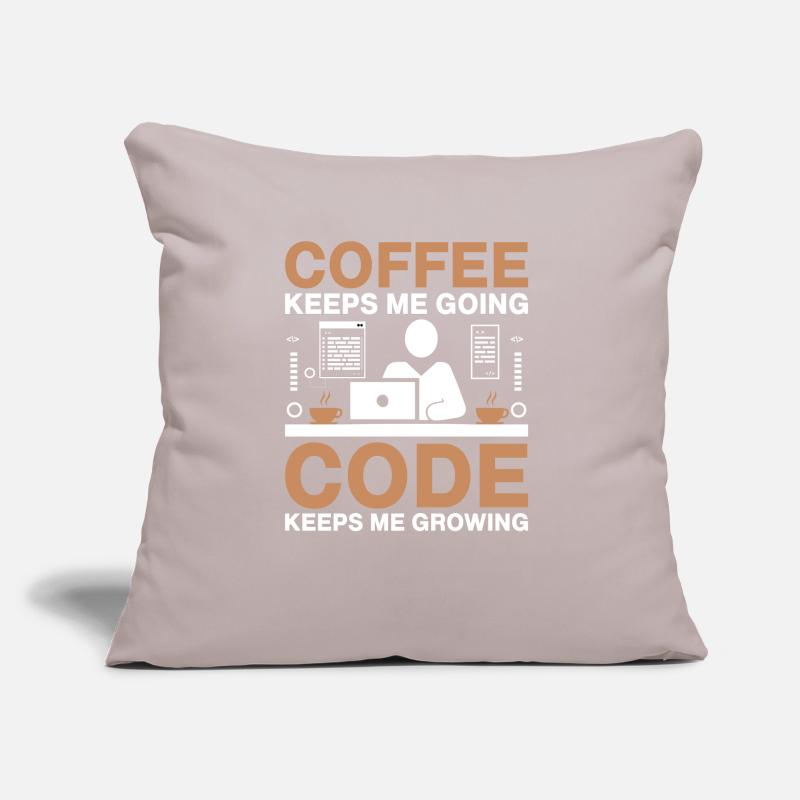 Kaffee-Codierung Programmierer Programmierer Entwickler Nerd Coff Sofakissen mit Füllung 45 x 45 cm