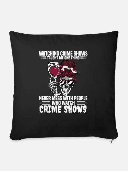 True Crime - Sofakissen mit Füllung 45 x 45 cm - Schwarz