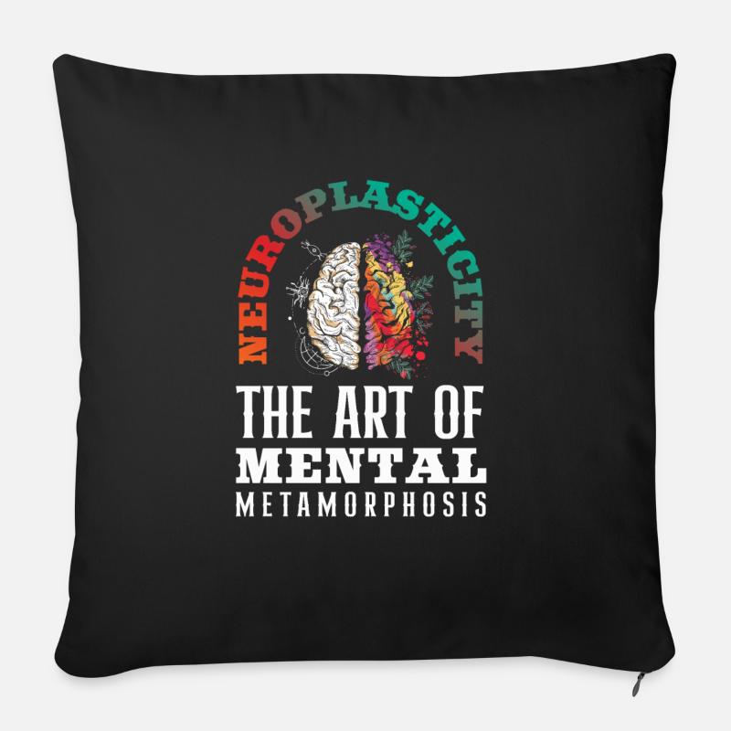 Unlock Your Brain's Potential Neuroplasticity - Sofakissen mit Füllung 45 x 45 cm - Schwarz