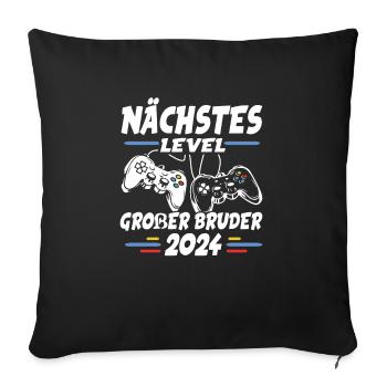 Next Level Big Brother 2024 - Sofa pillow with filling 45cm x 45cm - black - Front