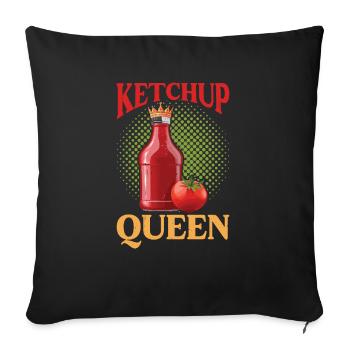 Ketchup Queen 20 - Sofa pillow with filling 45cm x 45cm - black - Front