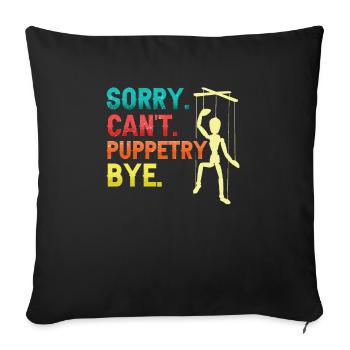 Puppeteer, puppeteer - Sofa pillow with filling 45cm x 45cm - black - Front