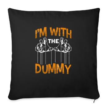 Puppeteer, puppeteer - Sofa pillow with filling 45cm x 45cm - black - Front