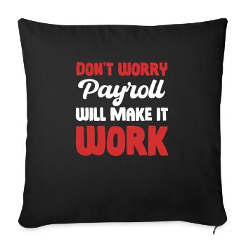Don't worry about the - Sofa pillow with filling 45cm x 45cm - black - Front