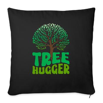 Environmentalists, nature lovers - Sofa pillow with filling 45cm x 45cm - black - Front