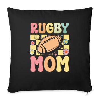 Groovy rugby player - Sofa pillow with filling 45cm x 45cm - black - Front