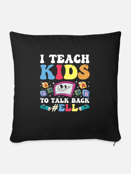 Englischlehrer Englischlerner ELL-Lehrer - Sofakissen mit Füllung 45 x 45 cm - Schwarz