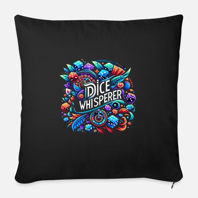 Dice Whisperer 6 - Sofakissen mit Füllung 45 x 45 cm - Schwarz