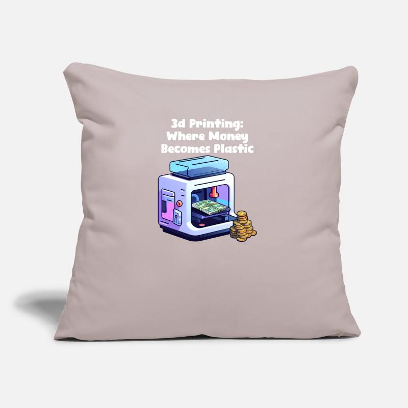 Impression 3D L’impression 3D L’argent devient plastique Coussin et housse de 45 x 45 cm