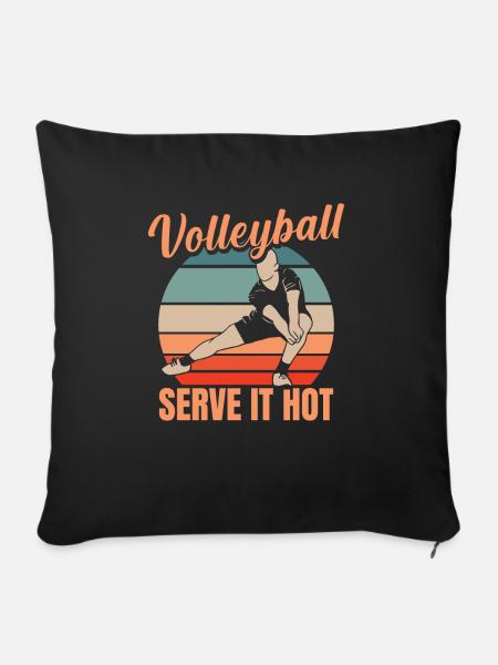 Volleyball Volleyballer - Sofakissen mit Füllung 45 x 45 cm - Schwarz