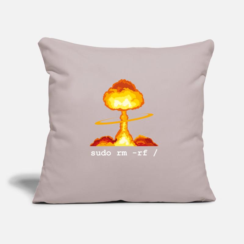 Linux Funny Linux Command Sudo RM RF pour Homme Coussin et housse de 45 x 45 cm
