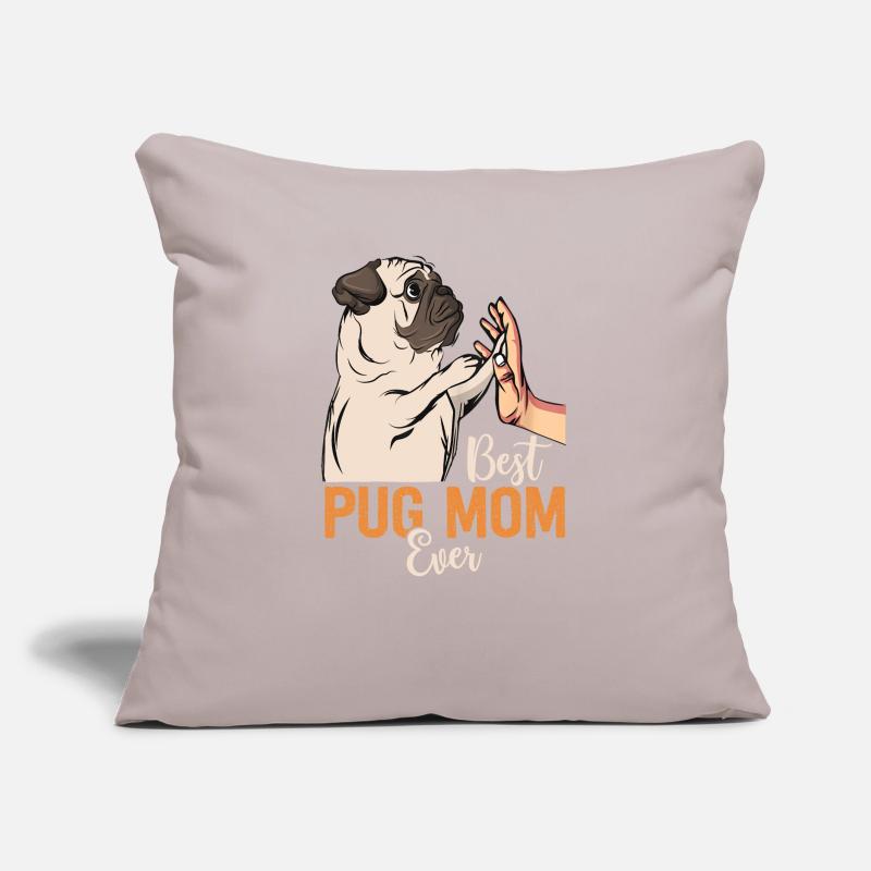 Beste Mopsmutter aller Zeiten Mops-Pullover Mopsmutter Mama Mopsmutter Sofakissen mit Füllung 45 x 45 cm