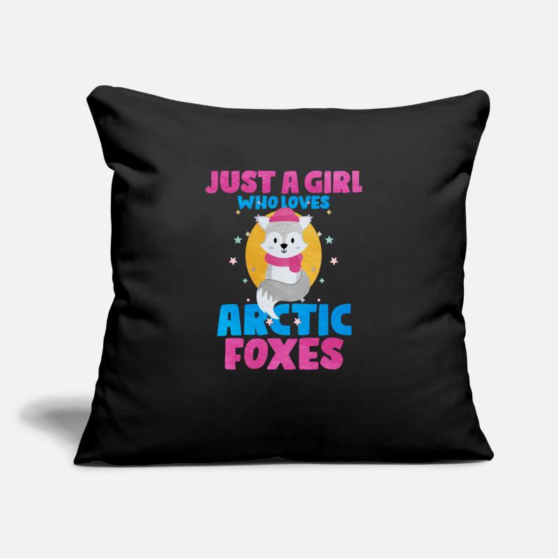 Cute arctic fox gift Sofa pillow with filling 45cm x 45cm
