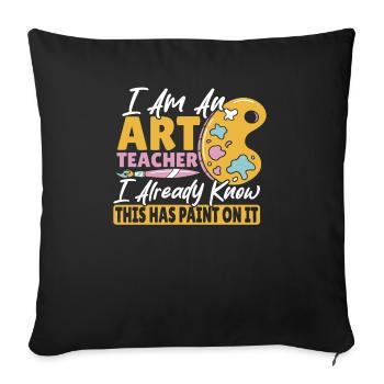 Artist Lover Painter Art Teaching Art Curriculum - Sofa pillow with filling 45cm x 45cm - black - Front