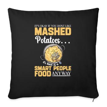 Mashed potatoes Mashed potatoes - Sofa pillow with filling 45cm x 45cm - black - Front