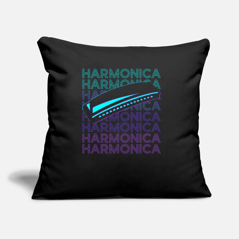 Harmonica Player Harmonica Player Retro Sofa pillow with filling 45cm x 45cm