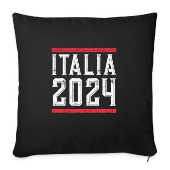 Jours fériés Italie 2024 - Coussin et housse de 45 x 45 cm - noir - Devant