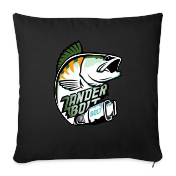 Zander Bolt Logo Design Color - Sofakissen mit Füllung 45 x 45 cm - Schwarz - Vorne