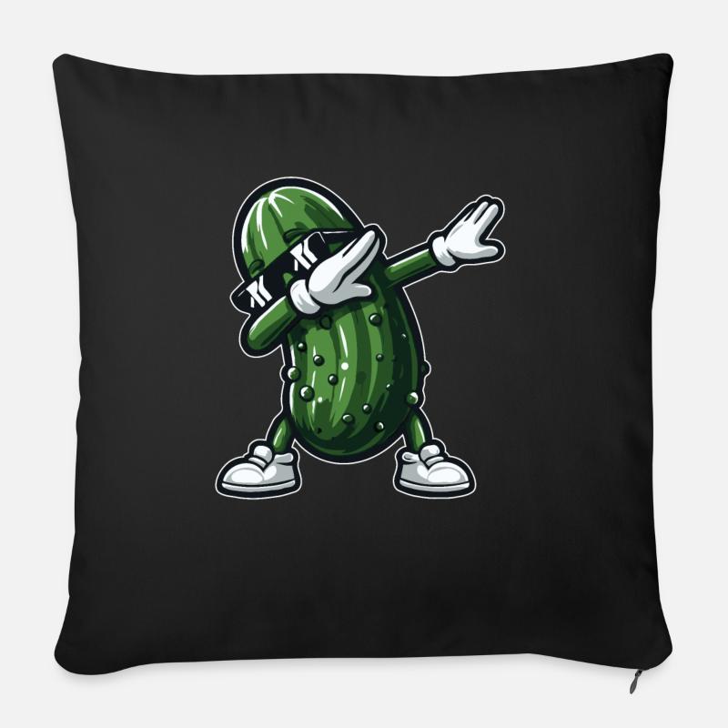 Dabbing Gurke Dab Gurke Dill Gurke Gurke Lustig - Sofakissen mit Füllung 45 x 45 cm - Schwarz